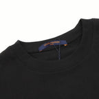 Dotted Outline Cursive Dual-Sided Print T-Shirt