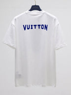 Blue Letter Print T-Shirt