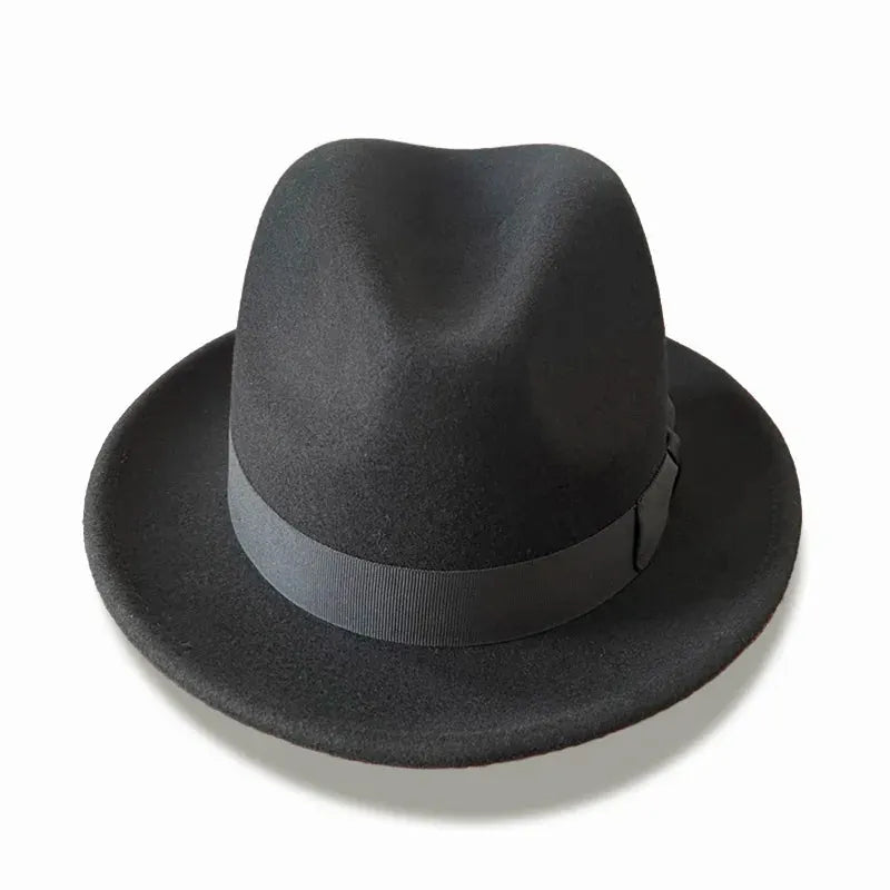 Men’s Short Brim Wool Fedora Hat