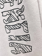 Vertical Graffiti Letter Printed Pants