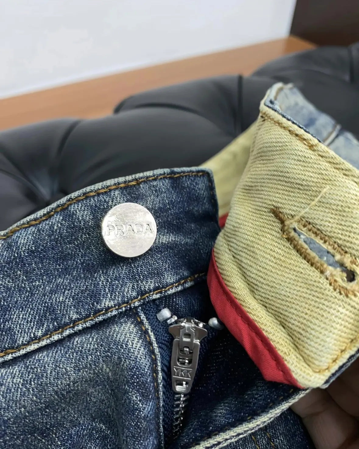 Washed Triangle Jeans